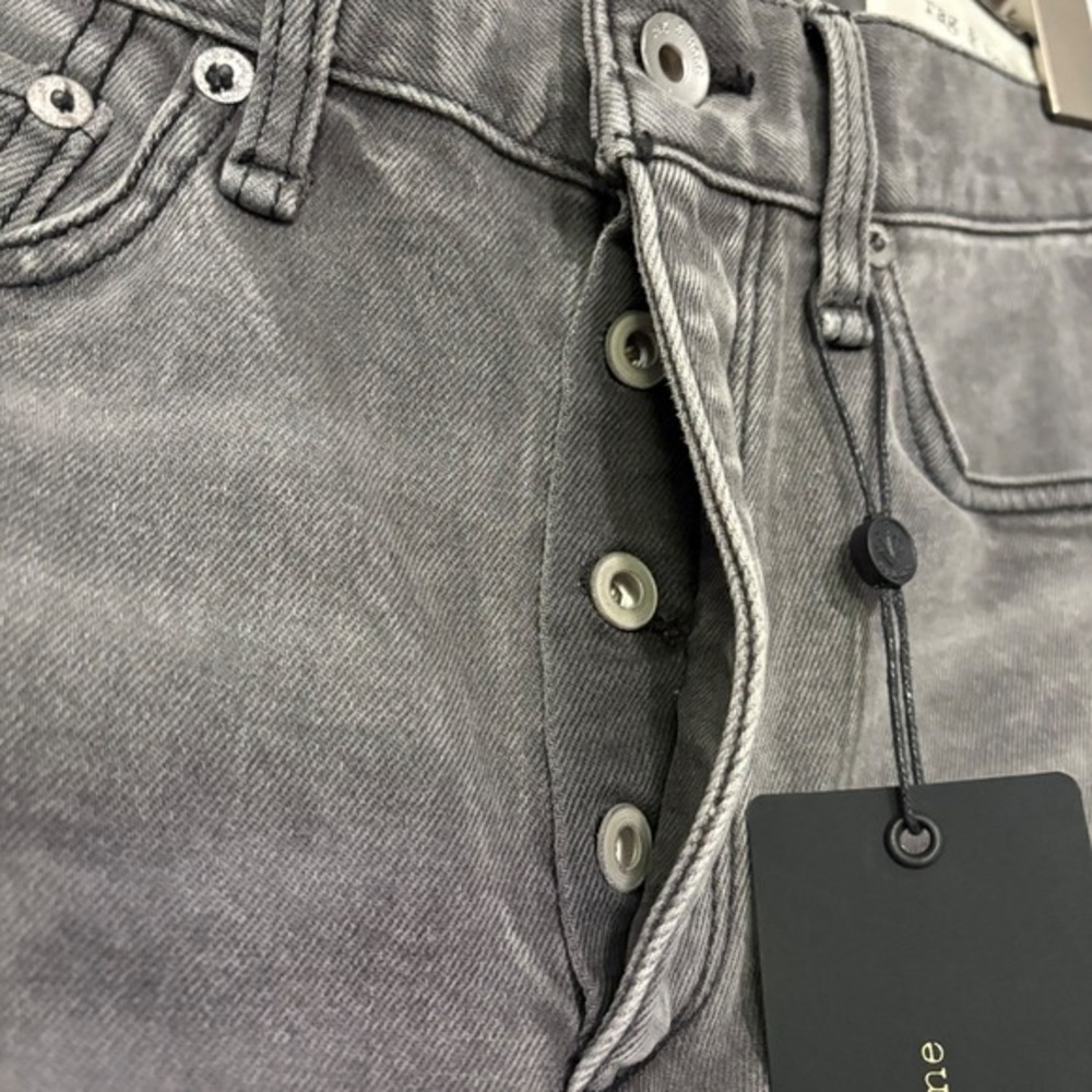 NWT Rag Bone&  Fit 2 Slim Jeans Greyson Faded Mid rise 30X32 Button Fly‎ Grunge - Picture 12 of 13